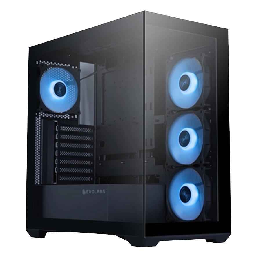 GABINETE EVOLABS PROGRESSION EVO-305AB ATX TG NEGRO 4XFAN ARGB C/ CTRL.