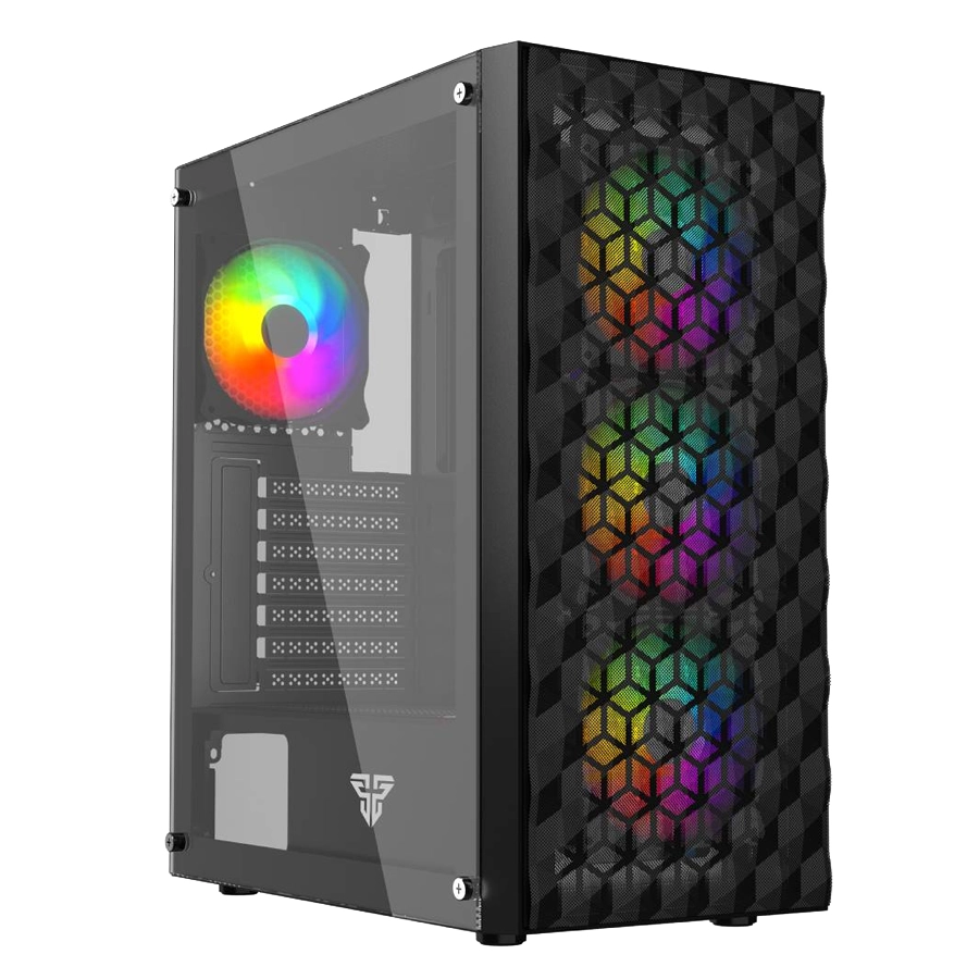 GABINETE FANTECH CG83 AERO 2 MID TOWER ATX TG 4XFAN FRGB NEGRO