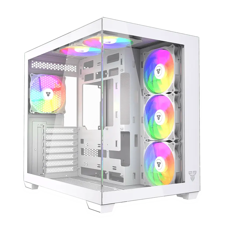 GABINETE FANTECH LUMINA CG85 MID TOWER ATX TG USB-C 6XFAN FRGB BLANCO