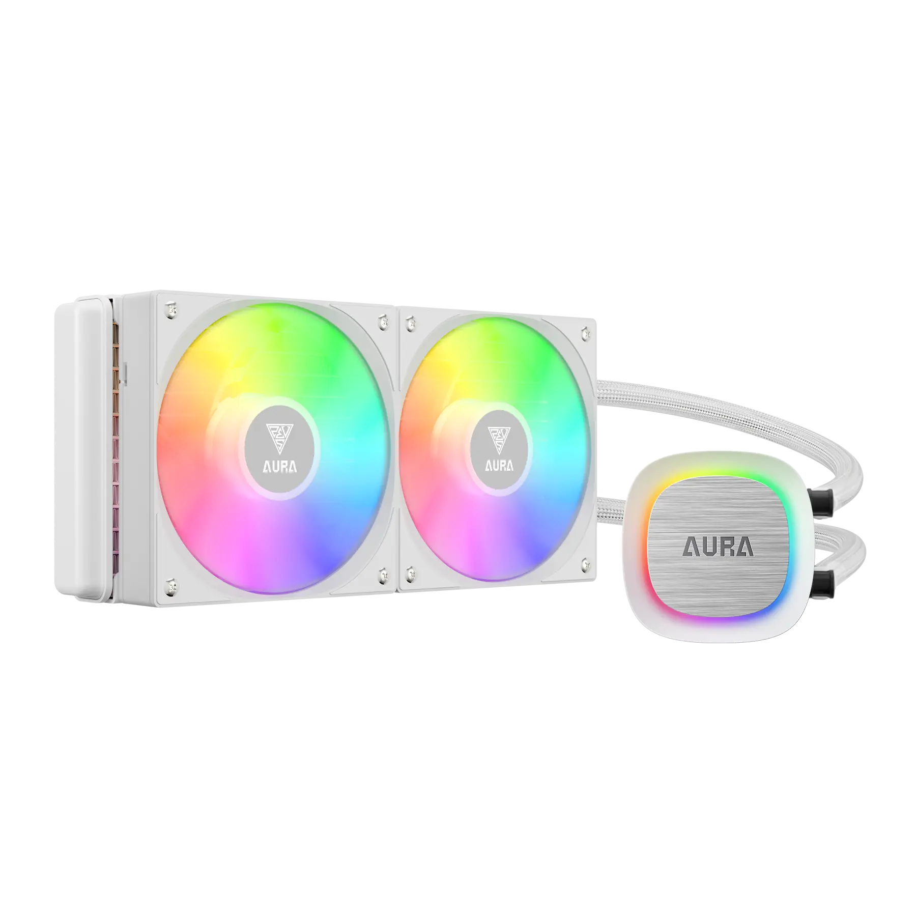 Water Cooler GAMDIAS AURA GL240 V2 WH Blanco ARGB comp. LGA1700 AM5
