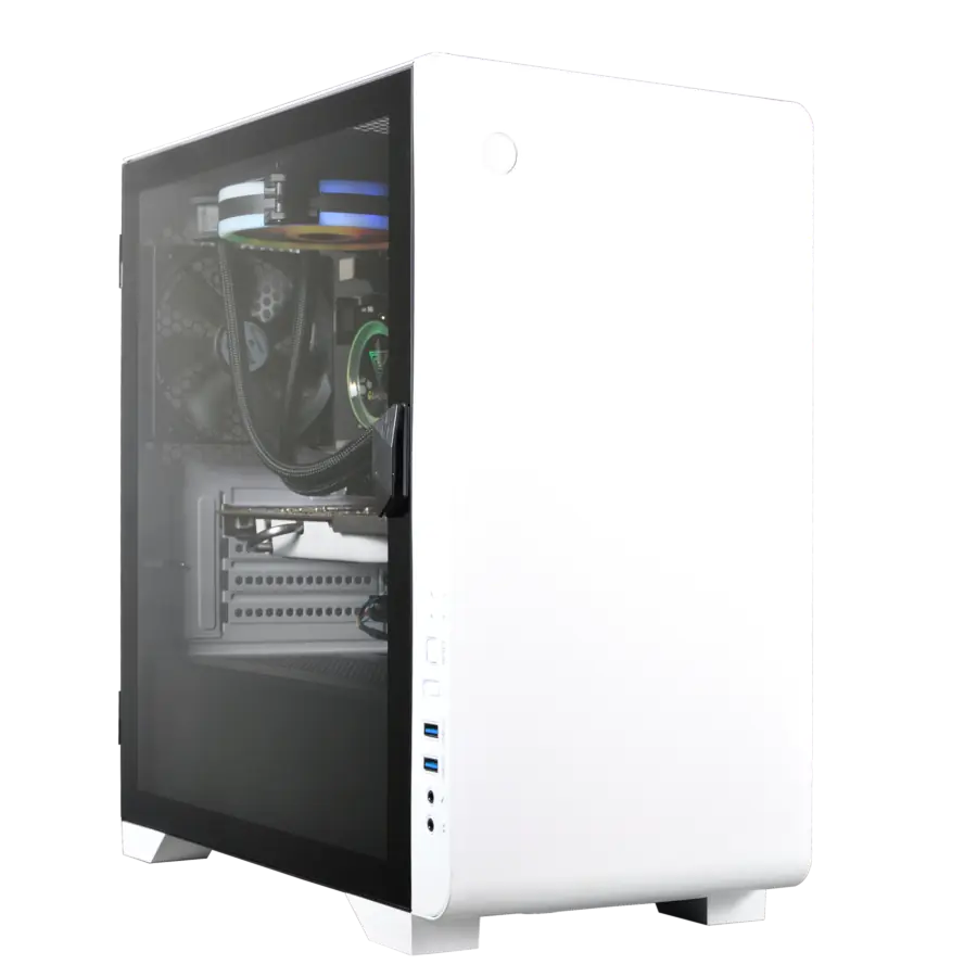 Gabinete GAMDIAS MARS E2 Micro Tower mATX TG Blanco 1xFan