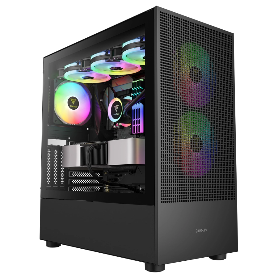 GABINETE GAMDIAS TALOS M3 MESH MID TOWER E-ATX TG USB-C NEGRO 3XFAN ARGB PWM