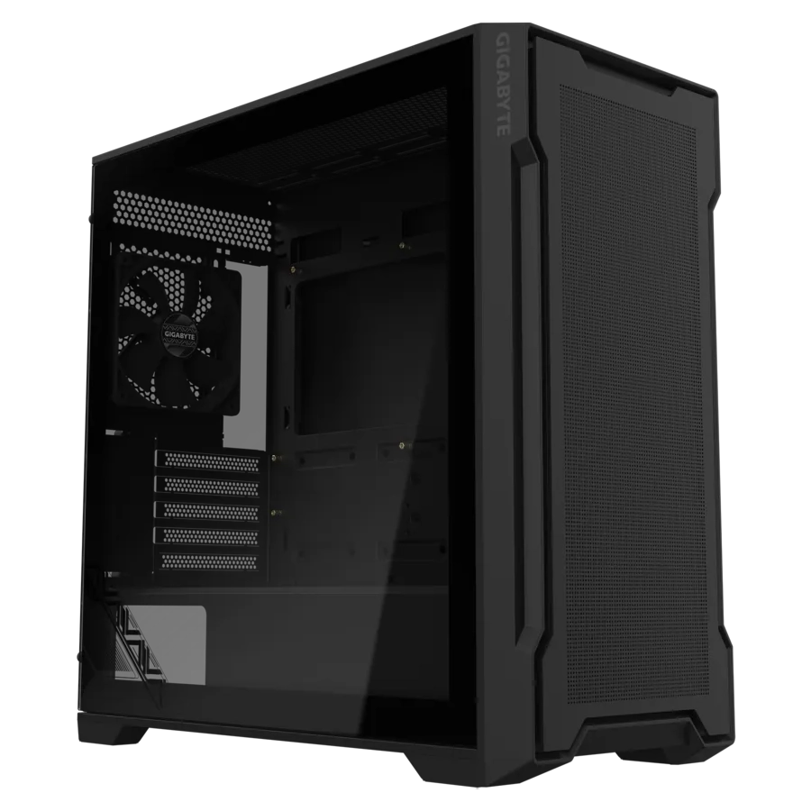 Gabinete GIGABYTE C102 GLASS Mid Tower mATX TG 2xFan Negro