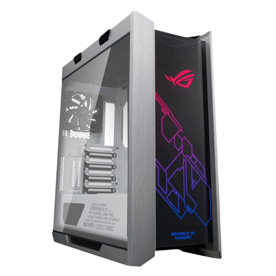 Gabinete Gamer ASUS ROG Strix Helios GX601 Mid Tower E-ATX TG RGB USB-C 4xFan 140mm Blanco
