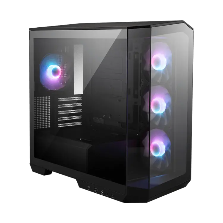 Gabinete Gamer MSI MAG PANO M100R PZ Mini Tower mATX Negro 4xFan ARGB