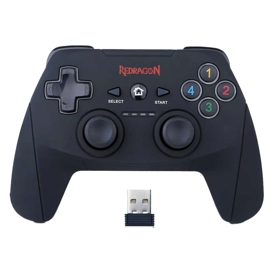 GAMEPAD INALÁMBRICO REDRAGON HARROW G808 RECARGABLE VIBRACIÓN XINPUT/DINPUT PC PS3