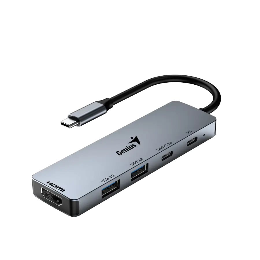 Hub USB Genius UH-500 USB-C a 3x USB 3.0 + HDMI