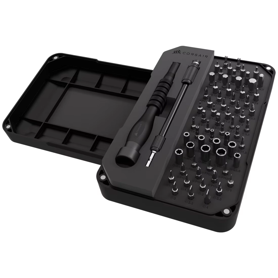 Kit de Herramientas CORSAIR PC DIY Precision Toolkit 1x Destornillador Imantado 65x Puntas