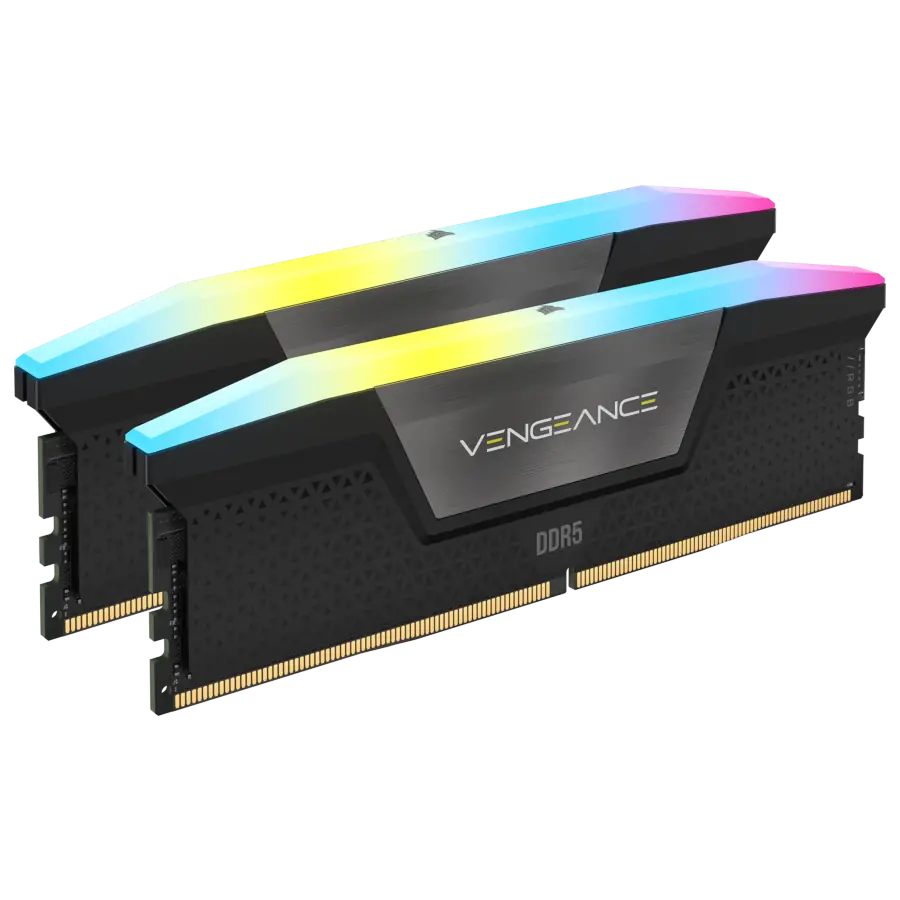 Kit Memoria RAM CORSAIR VENGEANCE RGB DDR5 32GB (2x16GB) 5600MHz CL40 Negras