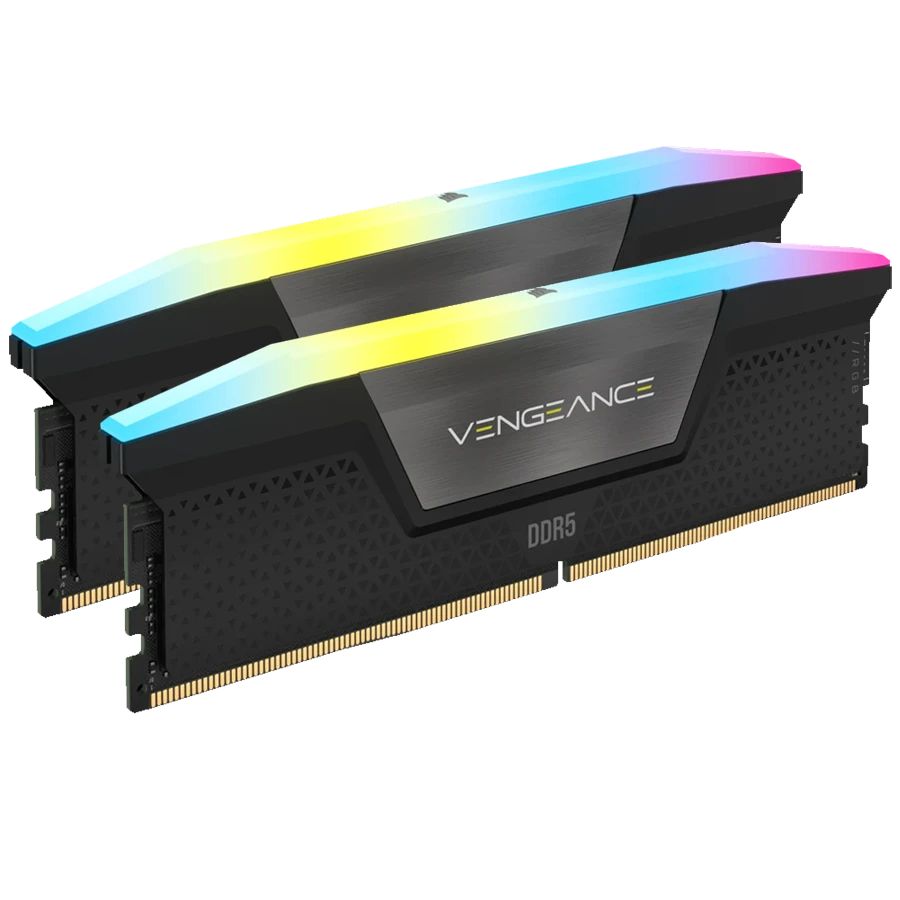 Kit Memoria RAM CORSAIR VENGEANCE RGB DDR5 32GB (2x16GB) 6000MHz CL36 Negro