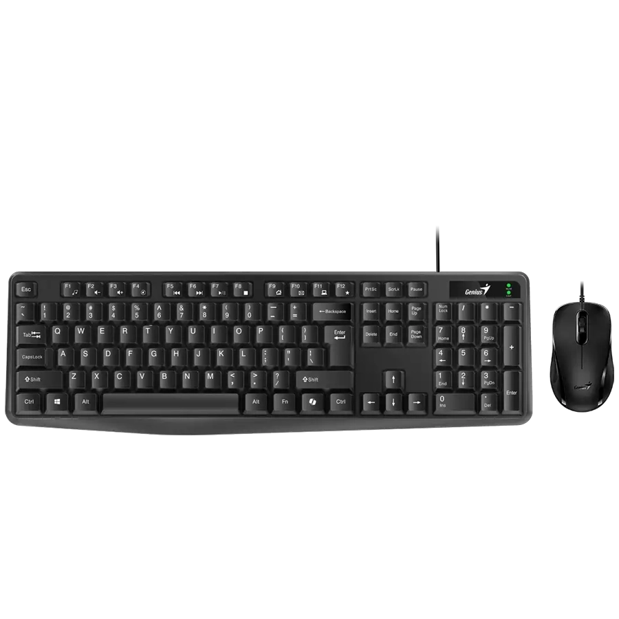 KIT TECLADO Y MOUSE GENIUS KM-170 ESPAÑOL NEGRO C/ BOTÓN COPILOT AI
