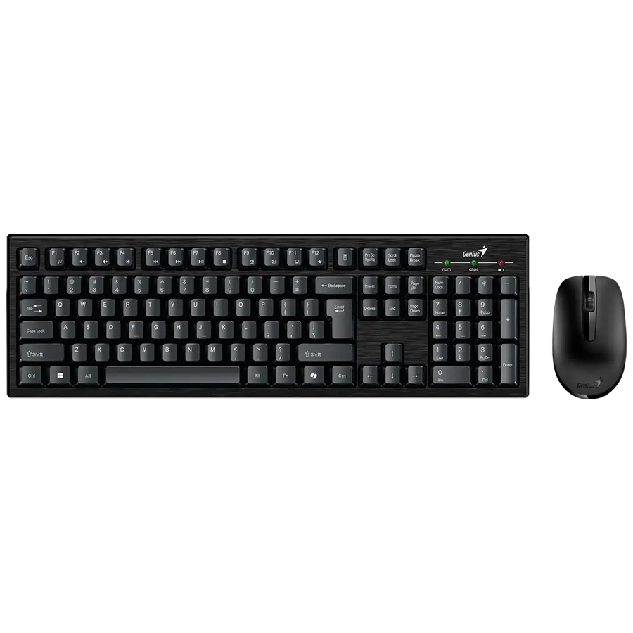 KIT TECLADO Y MOUSE INALÁMBRICO GENIUS KM-8101 ESPAÑOL NEGRO C/ BOTÓN COPILOT AI