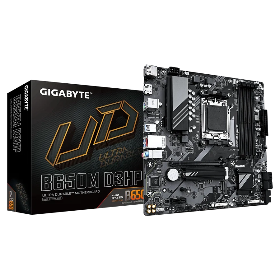 MOTHERBOARD GIGABYTE B650M D3HP (REV. 1.0) AMD AM5 MATX DDR5 PCIE 4.0 2.5GBE