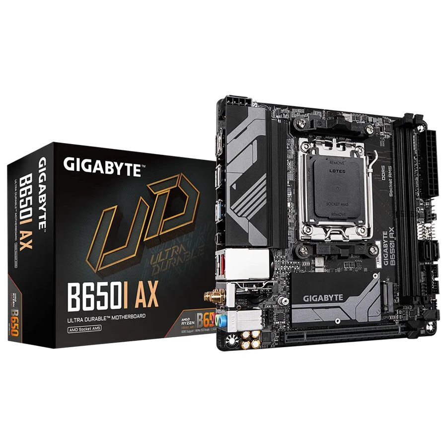 MOTHERBOARD GIGABYTE B650I AX (REV. 1.0) AMD AM5 MINI-ITX DDR5 PCIE 4.0 WI-FI 6E 2.5GBE