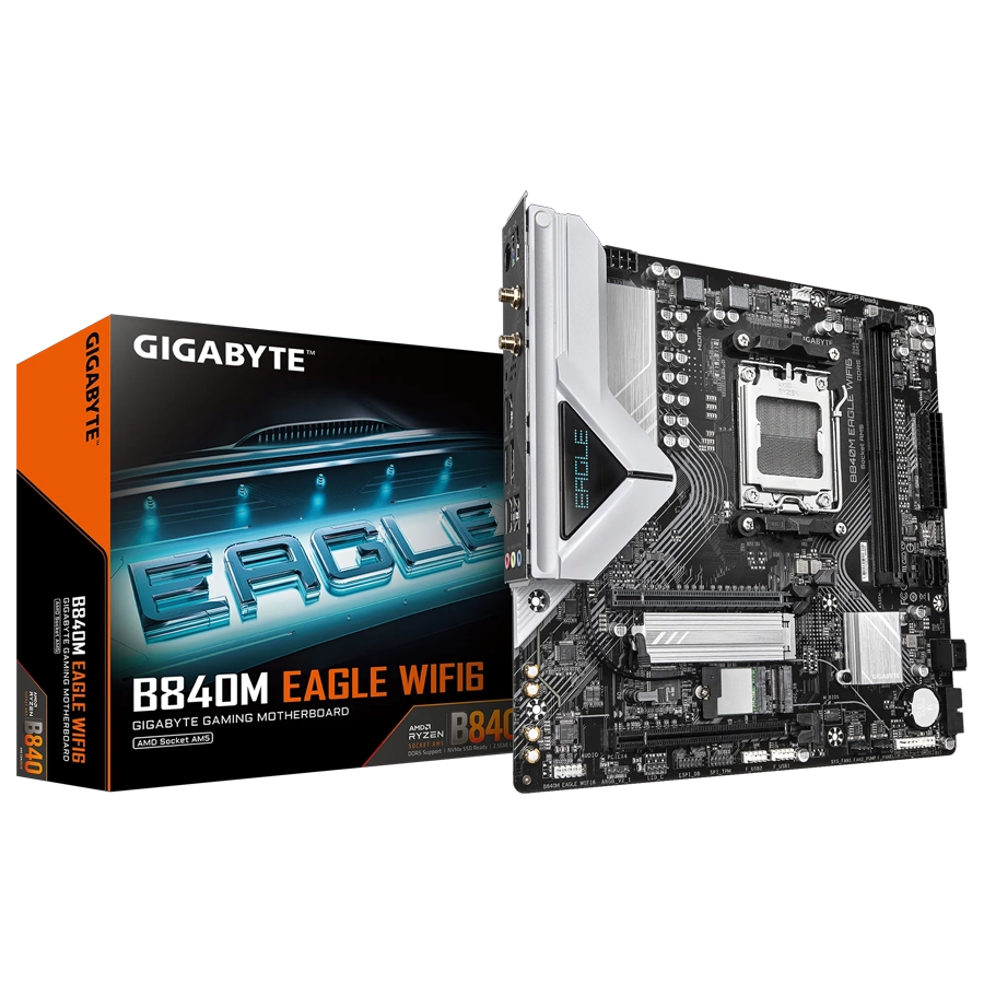 MOTHER GIGABYTE B840M EAGLE WIFI6 (REV. 1.0) AMD AM5 MATX DDR5 PCIE 4.0 2.5GBE