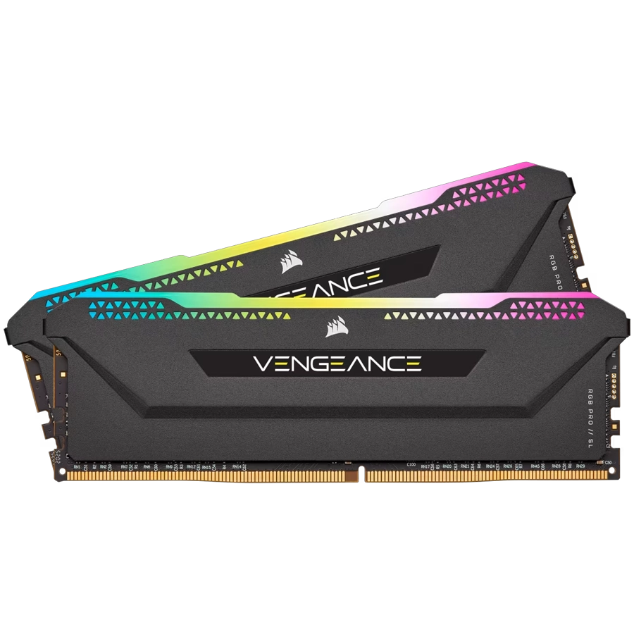 KIT MEMORIA RAM CORSAIR VENGEANCE RGB PRO SL DDR4 16GB (2X8GB) 3600MHZ CL18 NEGRO