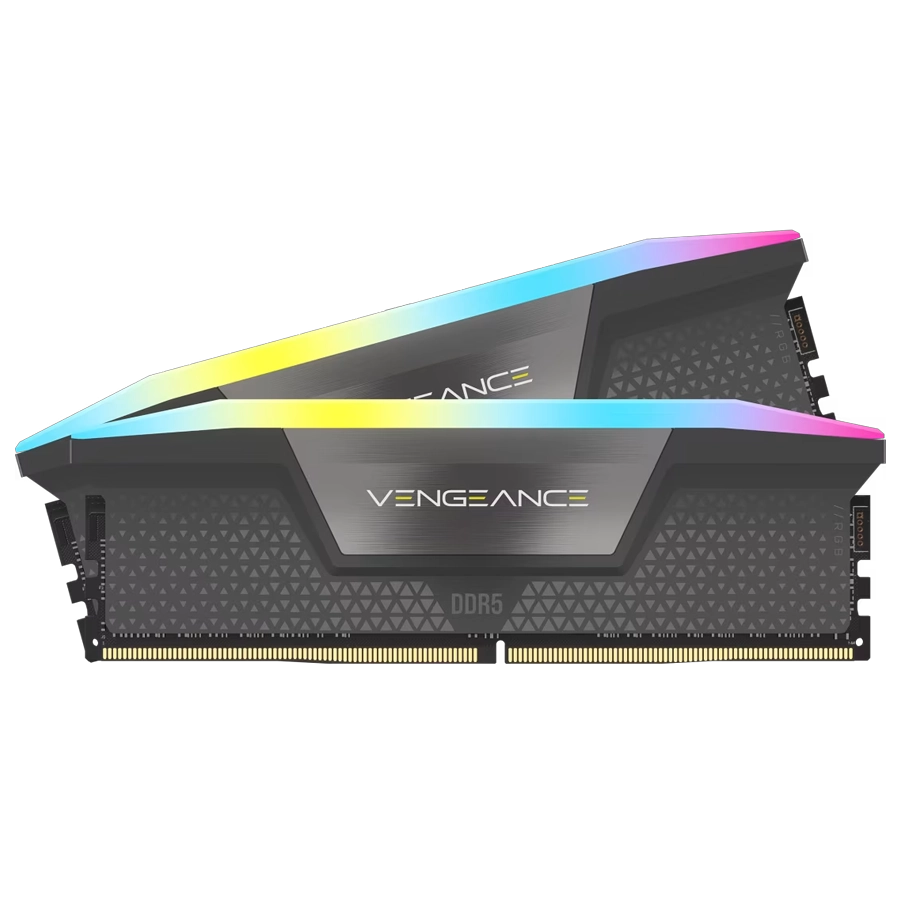 KIT MEMORIA RAM CORSAIR VENGEANCE RGB DDR5 32GB (2X16GB) 6000MT/S CL38 1.35V EXPO XMP GRIS