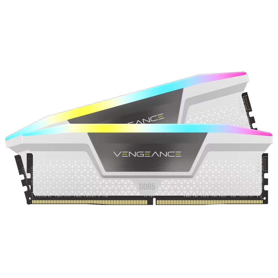 KIT MEMORIA RAM CORSAIR VENGEANCE RGB DDR5 32GB (2X16GB) 6000MT/S CL38 1.35V EXPO XMP BLANCO