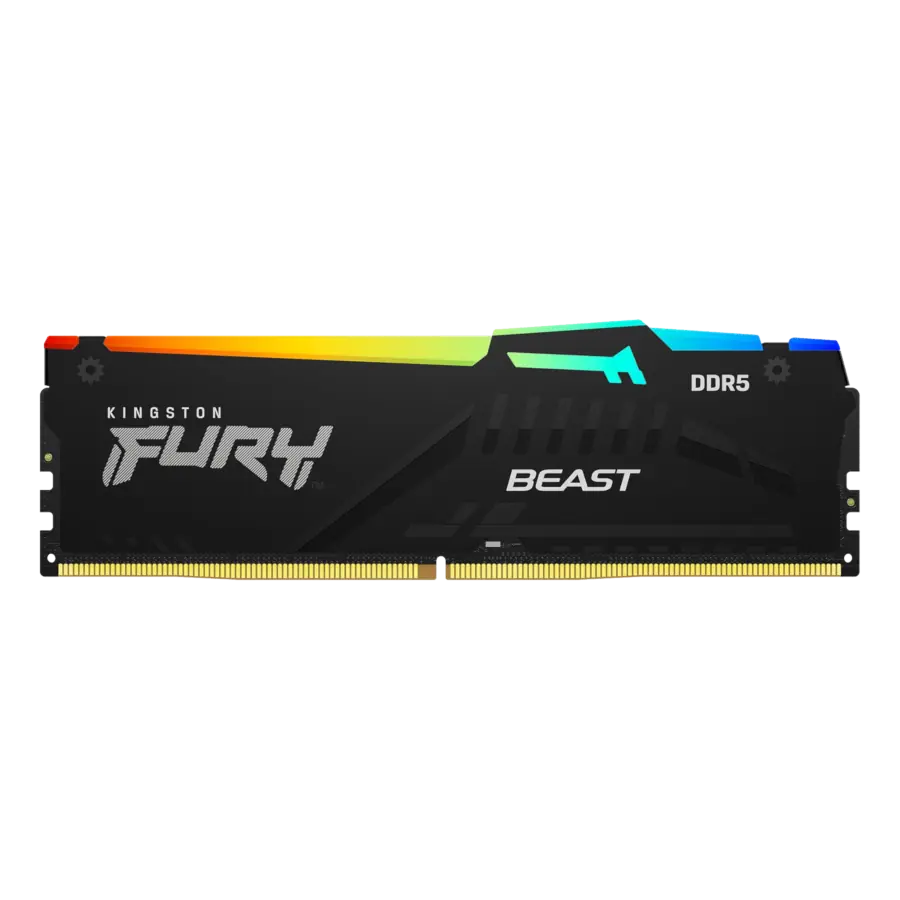 MEMORIA RAM KINGSTON FURY BEAST DDR5 RGB 16GB 6000MT/S CL36 1.35V EXPO XMP NEGRO