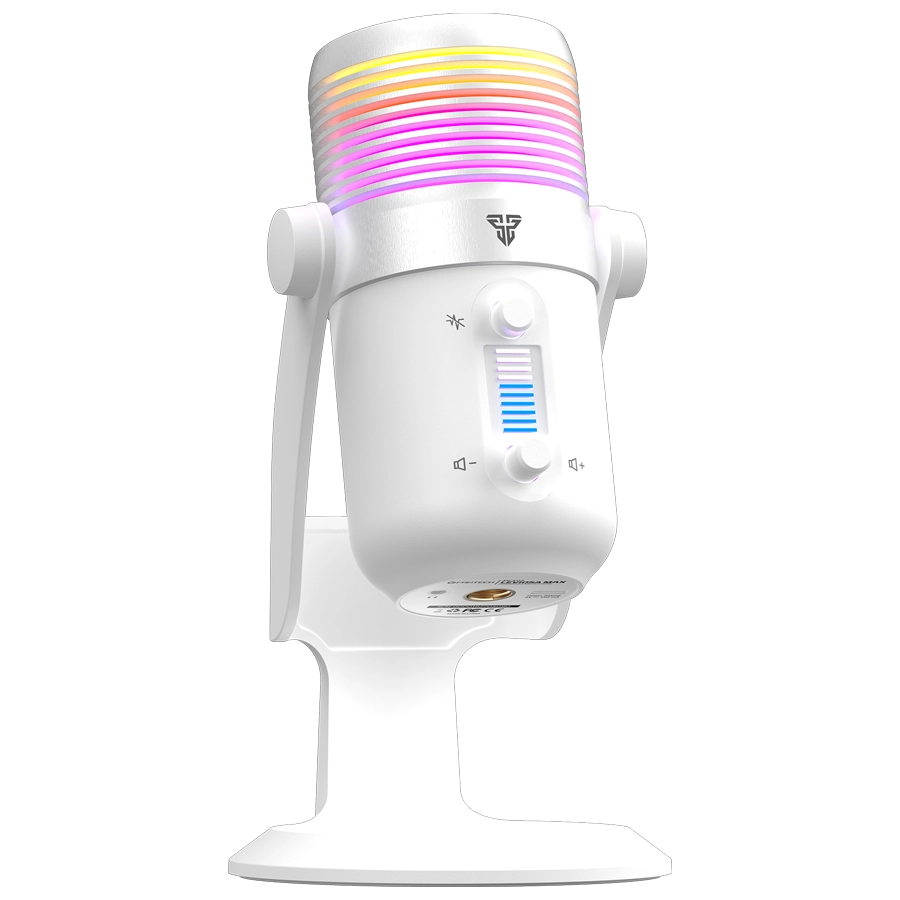 Micrófono Fantech Leviosa Max MCX03 Condensador Cardioide USB-C 192/24 RGB Blanco c/ Base