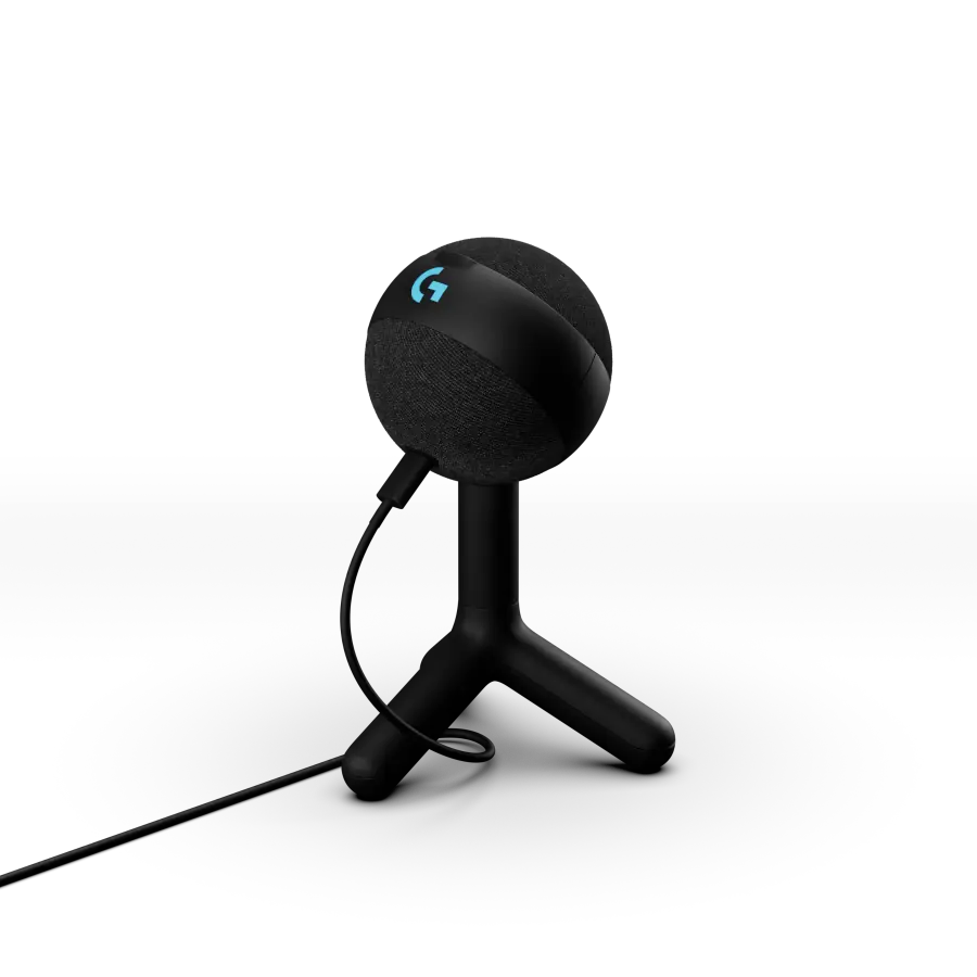 Micrófono Logitech Yeti Orb Condenser Cardioide USB RGB Negro