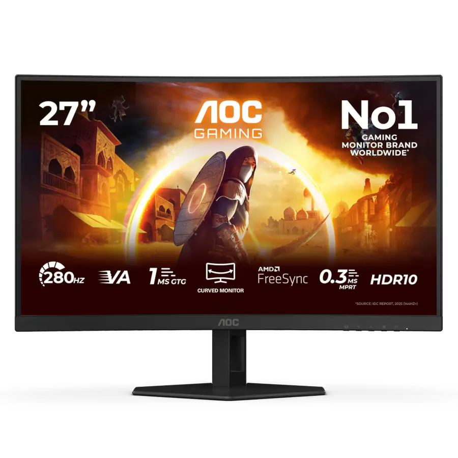 MONITOR GAMER CURVO AOC C27G4ZXE 27" 1500R FHD 280HZ 0.3MS FAST VA FREESYNC PREMIUM