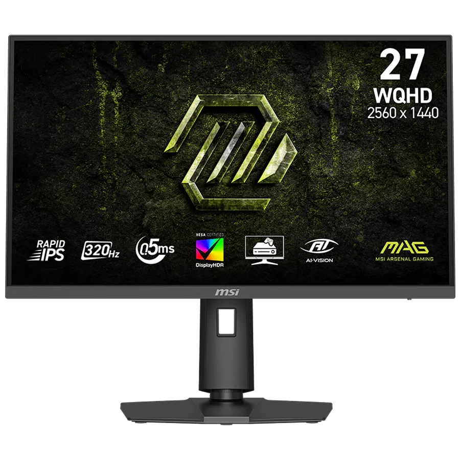 MONITOR GAMER MSI MAG 274QPF X32 27" QHD 320HZ 0.5MS RAPID IPS HDR G-SYNC FREESYNC PREMIUM