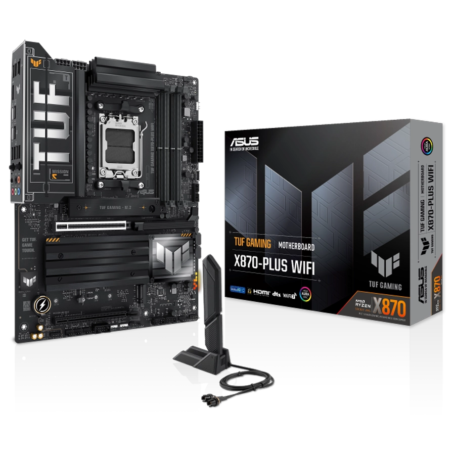 MOTHERBOARD ASUS TUF GAMING X870-PLUS WIFI AMD AM5 ATX DDR5 PCIE 5.0 M.2 GEN5 LAN 2.5GB WIFI 7