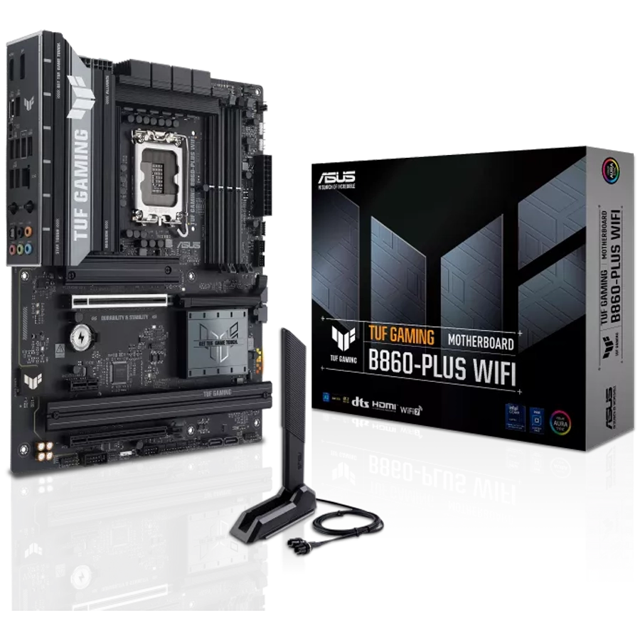 MOTHERBOARD ASUS TUF GAMING B860-PLUS WIFI INTEL LGA1851 ATX DDR5 PCIE 5.0 M.2 GEN5 WIFI7 LAN 2.5GB