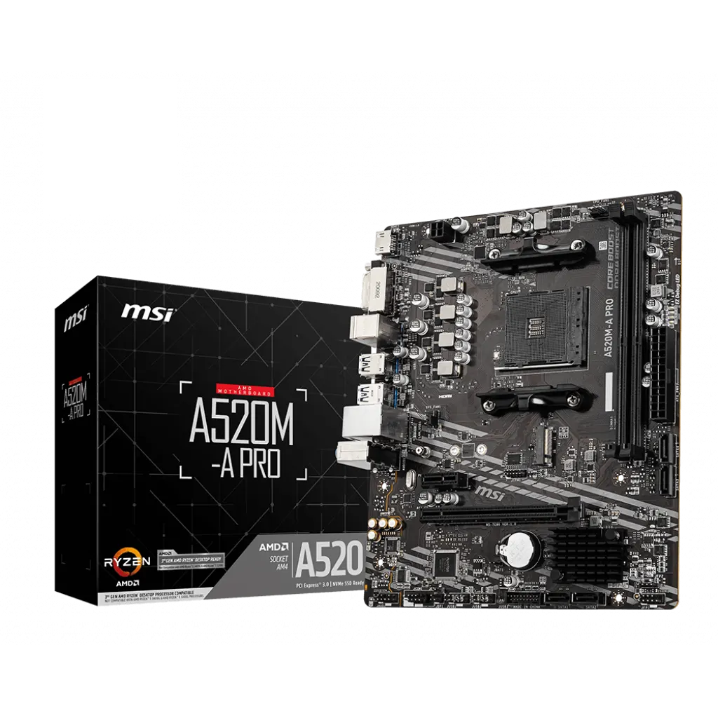 MOTHERBOARD MSI A520M-A PRO MATX AMD AM4