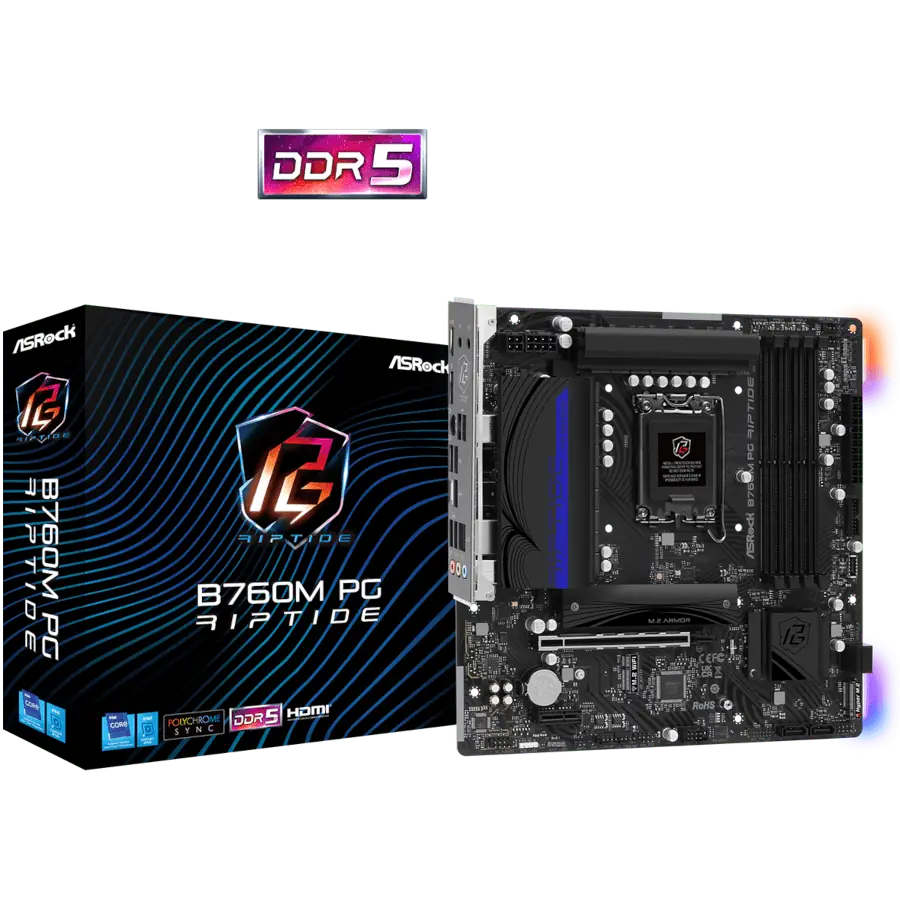 Motherboard ASRock B760M PG Riptide mATX DDR5 LAN 2.5Gb Intel LGA1700