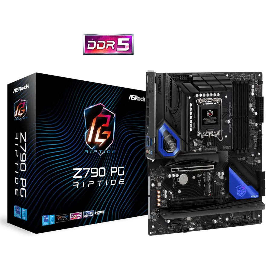 Motherboard ASRock Z790 PG Riptide ATX DDR5 PCIe 5.0 M.2 Gen5 LAN 2.5G Intel LGA1700