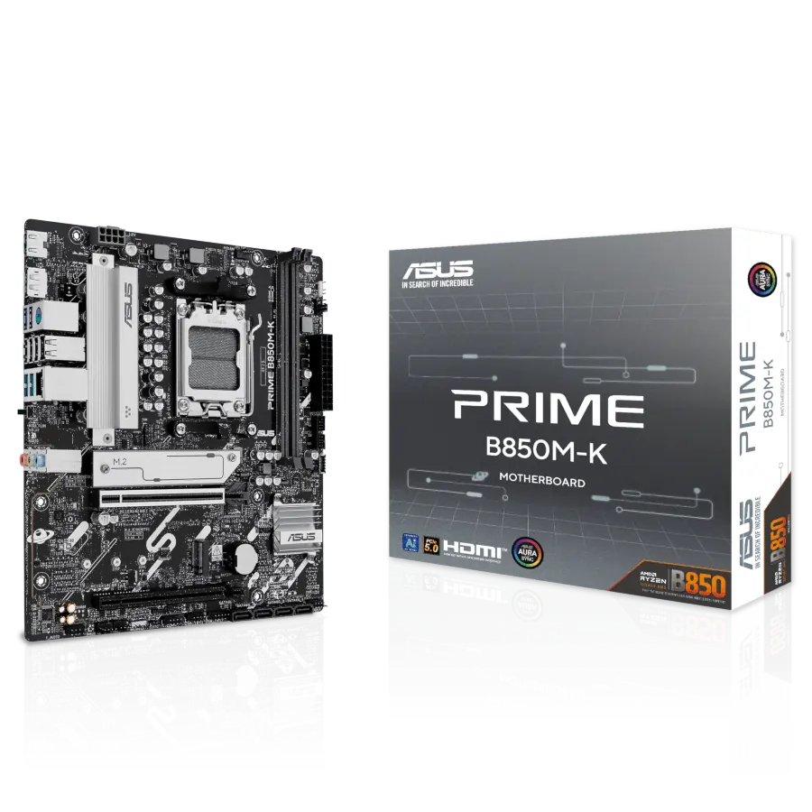 MOTHERBOARD ASUS PRIME B850M-K AMD AM5 MATX DDR5 PCIE 5.0 M.2 GEN5 LAN 2.5GB