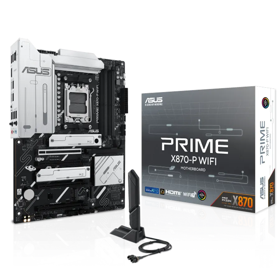Motherboard ASUS PRIME X870-P WIFI ATX AMD AM5 DDR5 PCIe 5.0 Wi-Fi 7