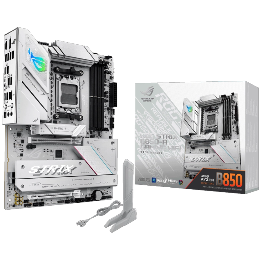 MOTHERBOARD ASUS ROG STRIX B850-A GAMING WIFI AMD AM5 ATX DDR5 PCIE 5.0 M.2 GEN5 LAN 2.5G WIFI7 RGB