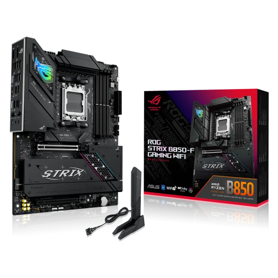 Motherboard ASUS ROG STRIX B850-F GAMING WIFI AMD AM5 ATX DDR5 PCIe 5.0 M.2 Gen5 Wi-Fi 7 LAN 2.5Gb