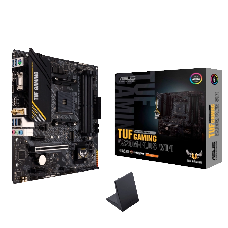MOTHERBOARD ASUS TUF GAMING A520M-PLUS WIFI AMD AM4 MATX DDR4 PCIE 3.0