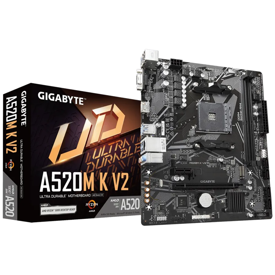 Motherboard GIGABYTE A520M K V2 (rev. 1.1) AMD AM4 mATX DDR4 M.2 PCIe 3.0