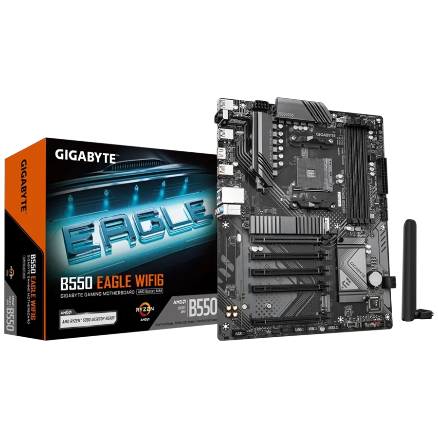 Motherboard GIGABYTE B550 EAGLE WIFI6 AMD AM4 ATX DDR4 PCIe 4.0 M.2 Gen4