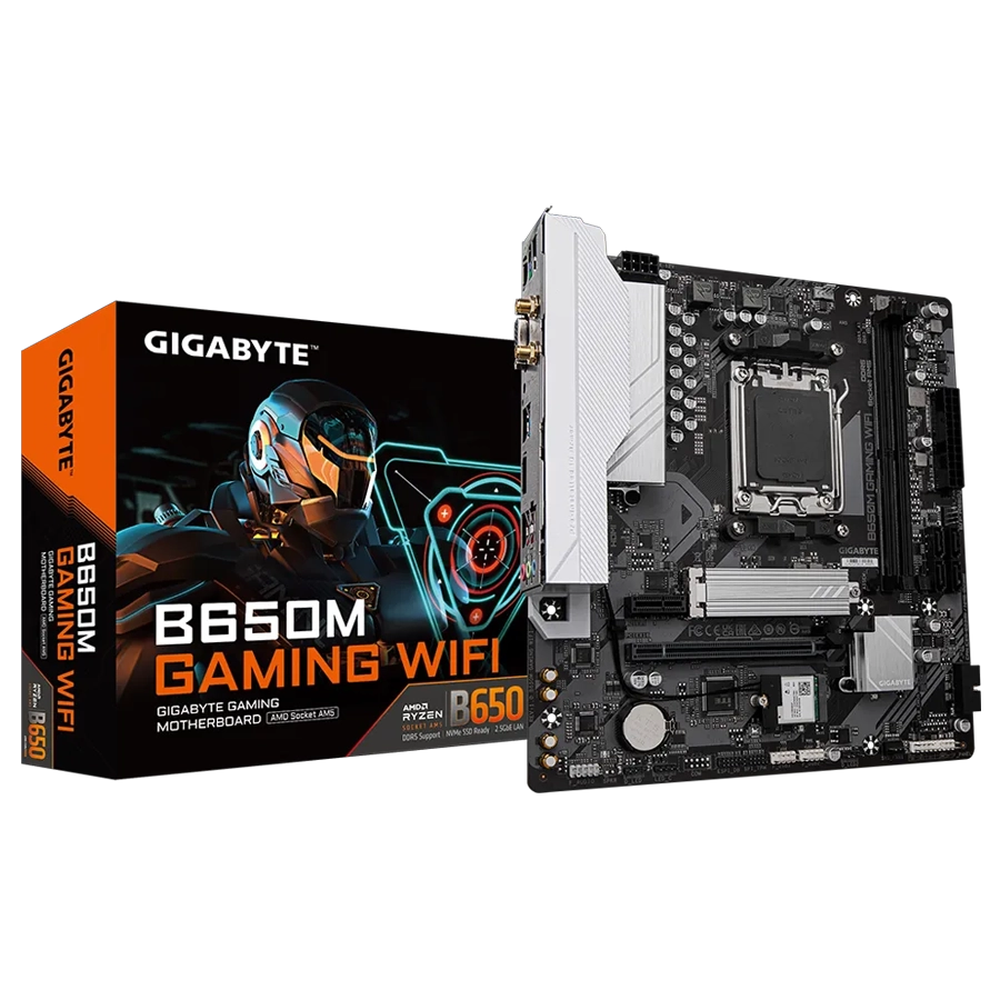 MOTHERBOARD GIGABYTE B650M GAMING WIFI (REV. 1.2) AMD AM5 MATX DDR5 PCIE 4.0 M.2 GEN4X4 LAN 2.5GB