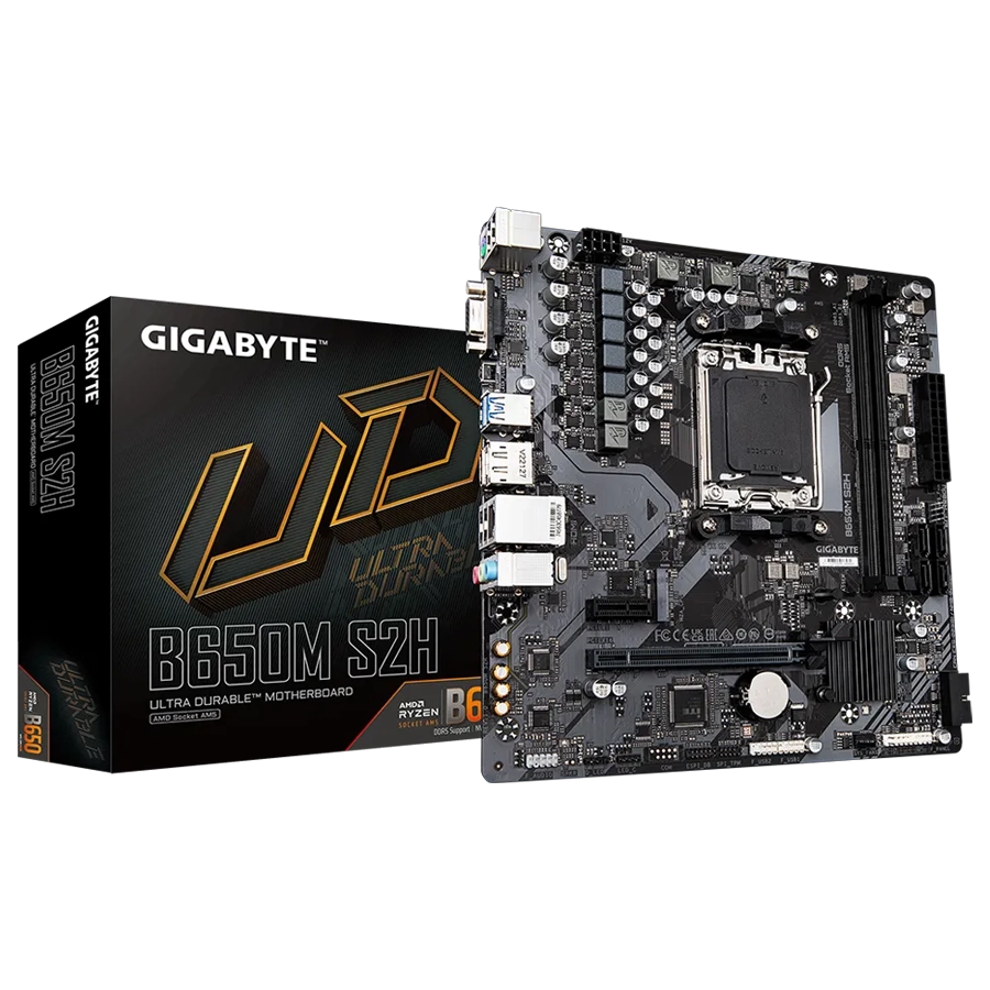 MOTHERBOARD GIGABYTE B650M S2H REV. 1.2 AMD AM5 MATX DDR5 PCIE 4.0 M.2 GEN4