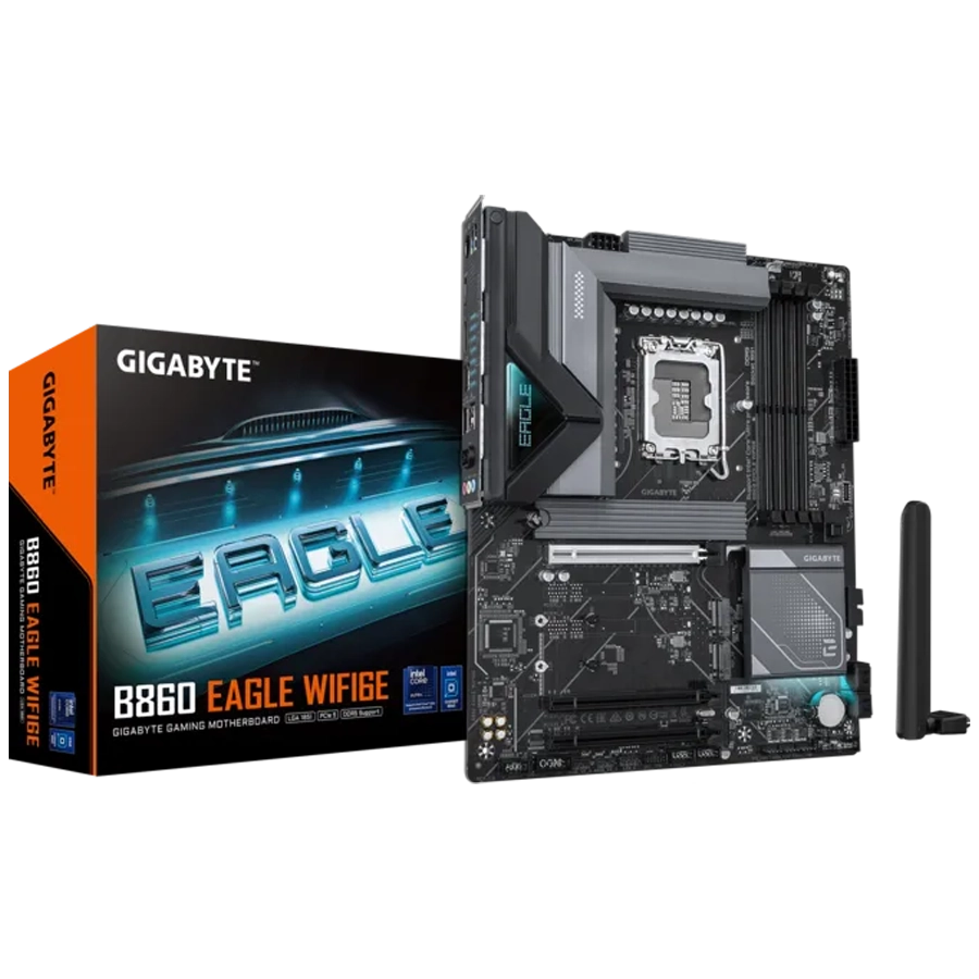 MOTHERBOARD GIGABYTE B860 EAGLE WIFI6E REV. 1.0 INTEL LGA1851 ATX DDR5 PCIE 5.0 M.2 GEN5 LAN 2.5GBE