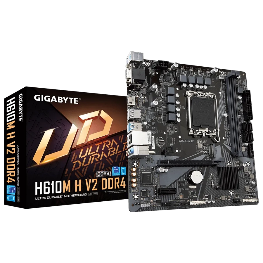 Motherboard GIGABYTE H610M H V2 DDR4 rev. 1.0 Intel LGA1700 mATX PCIe 4.0 M.2 Gen3