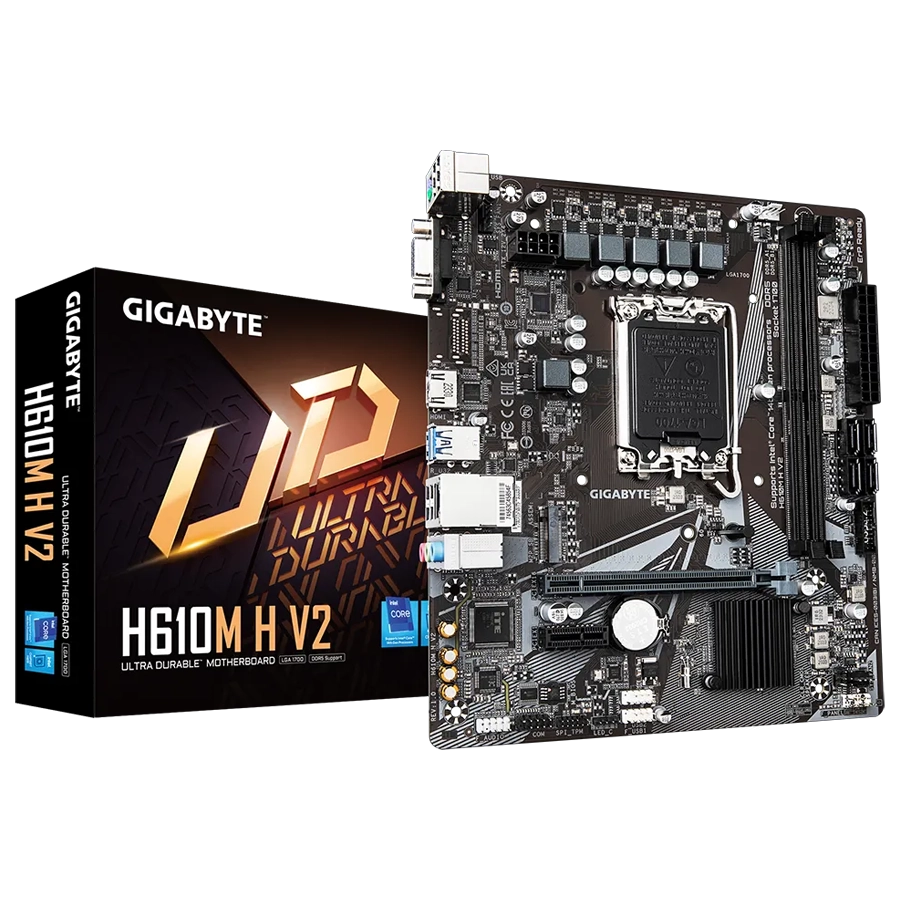 Motherboard GIGABYTE H610M H V2 rev. 1.0 Intel LGA1700 mATX DDR5 PCIe 4.0 M.2 Gen3