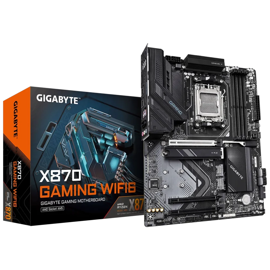 MOTHERBOARD GIGABYTE X870 GAMING WIFI6 (REV. 1.0) AMD AM5 ATX USB4 DDR5 PCIE 5.0 M.2 GEN5 2.5GB