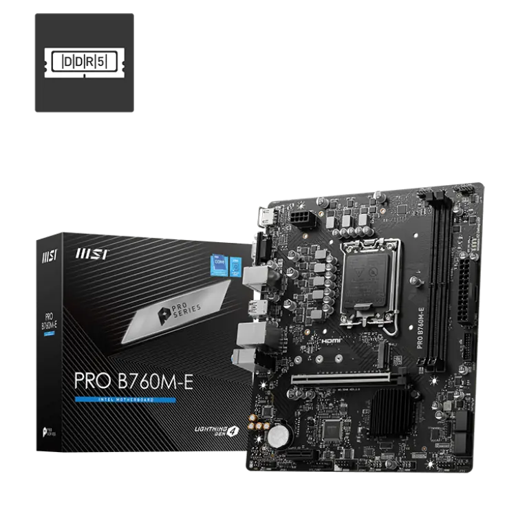 Motherboard MSI PRO B760M-E DDR5 mATX Intel LGA1700