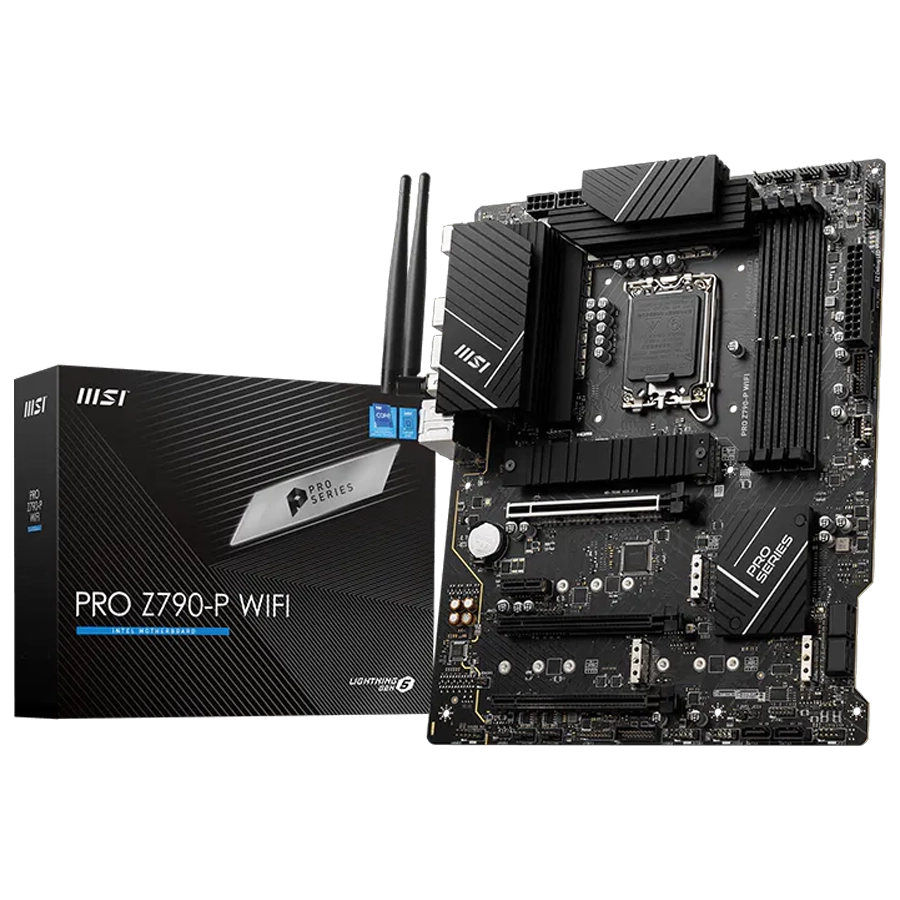 MOTHERBOARD MSI PRO Z790-P WIFI INTEL LGA1700 ATX DDR5 PCIE 5.0 M.2 GEN4 LAN 2.5G WIFI6E BT5.3