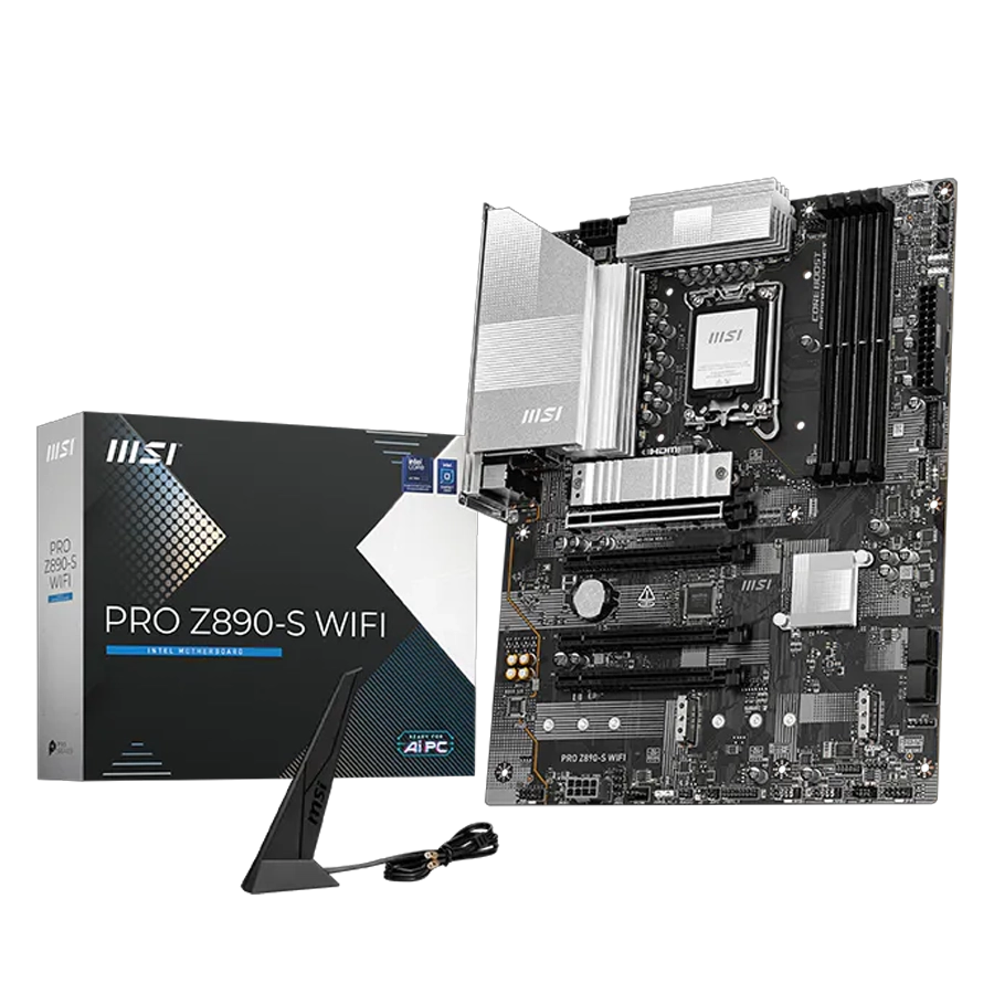 Motherboard MSI PRO Z890-S WIFI Intel LGA1851 ATX DDR5 PCIe 5.0 M.2 Gen5 LAN 2.5G Thunderbolt 4