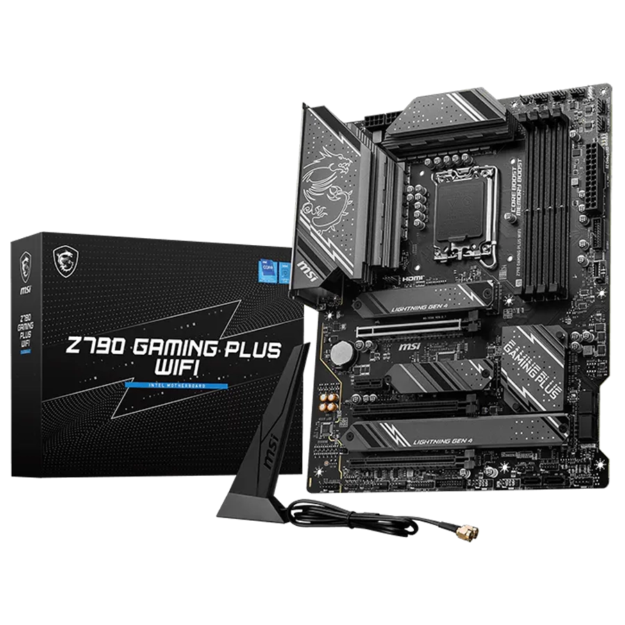 MOTHERBOARD MSI Z790 GAMING PLUS WIFI INTEL LGA1700 ATX DDR5 PCIE 5.0 M.2 GEN4 WIFI6E LAN 2.5GB
