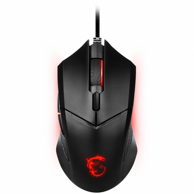 MOUSE GAMER MSI CLUTCH GM08 4,2K DPI 6 BOTONES PESO AJUSTABLE LED
